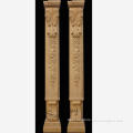 Square brown marble carving decorative pattern column